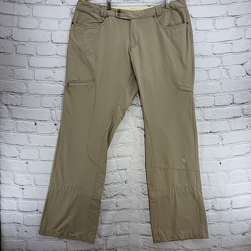 Mountain Hard Wear  Hardwear Pants Womens Sz‎ 12 Beige Outdoor Zippered Pockets